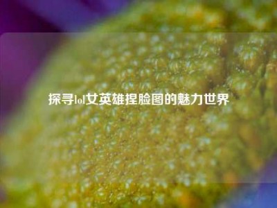 探寻lol女英雄捏脸图的魅力世界