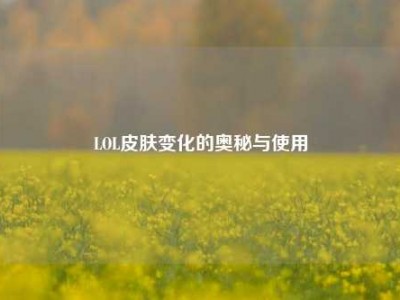 LOL皮肤变化的奥秘与使用