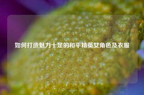 如何打造魅力十足的和平精英女角色及衣服